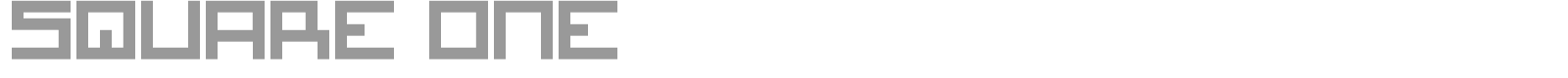 Square One font preview
